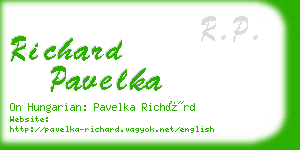 richard pavelka business card